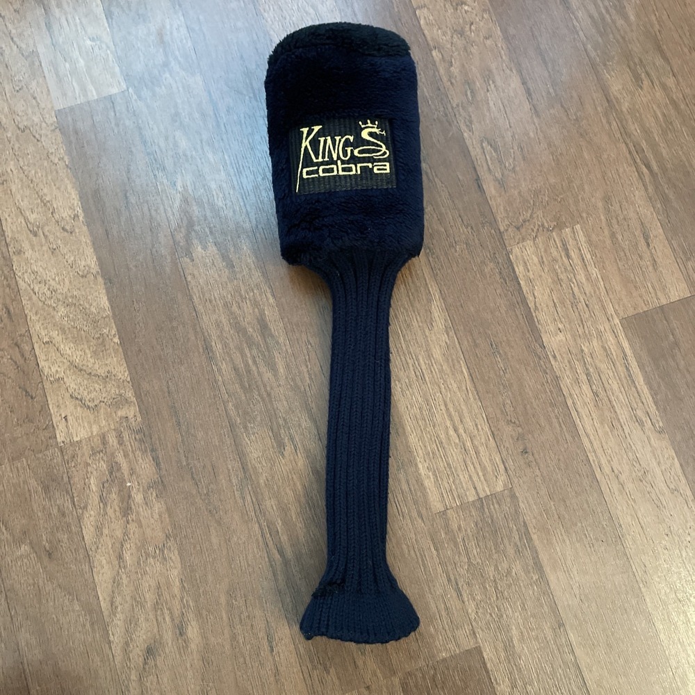 Vintage King Cobra Head Over Blue Embroidered Golf Club Cover 1 Driver Gold